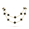 CLOVER 20 MOTIFS ONYX NECKLACE