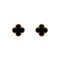 CLOVER MEDIUM 1 MOTIFS  ONYX STUD EARRINGS