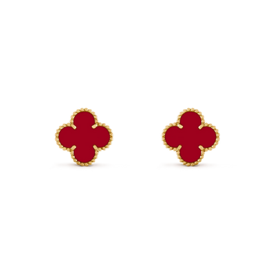 CLOVER MEDIUM 1 MOTIFS CARNELIAN  EARRINGS