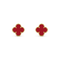 CLOVER MINI 9.5MM CARNELIAN EARRINGS