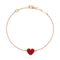 HEART CARNELIAN ROSE GOLD BRACELET