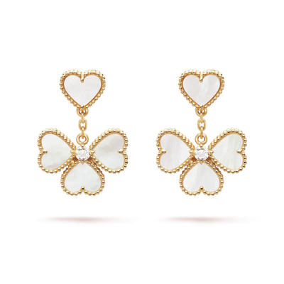 CLOVER SWEET WHITE MOP EARRINGS