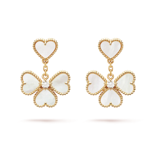 CLOVER SWEET WHITE MOP EARRINGS