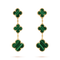 CLOVER MALACHITE 3 MOTIFS GOLD