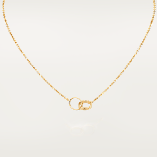 LOVE NECKLACE ROSE GOLD AND SILVER