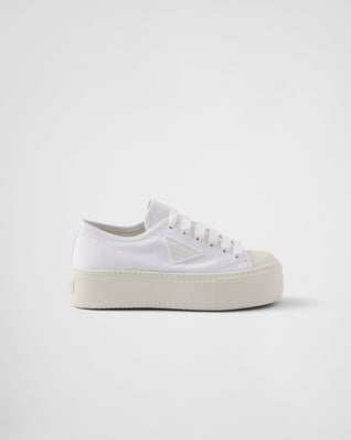 Laced fabric sneakers