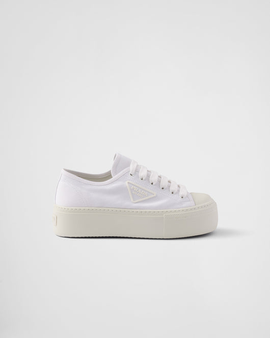Laced fabric sneakers