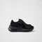 Brushed leather, bike fabric, and suede sneakers