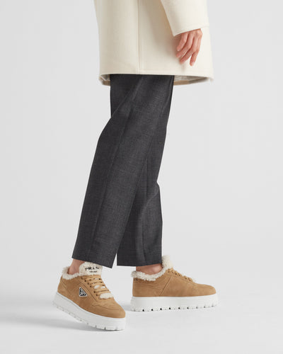 Suede cotton sneakers