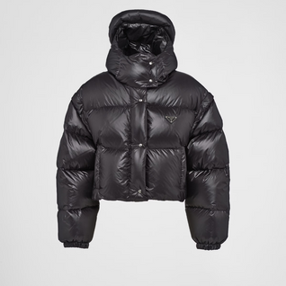 Re-Nylon convertible cropped down jacket