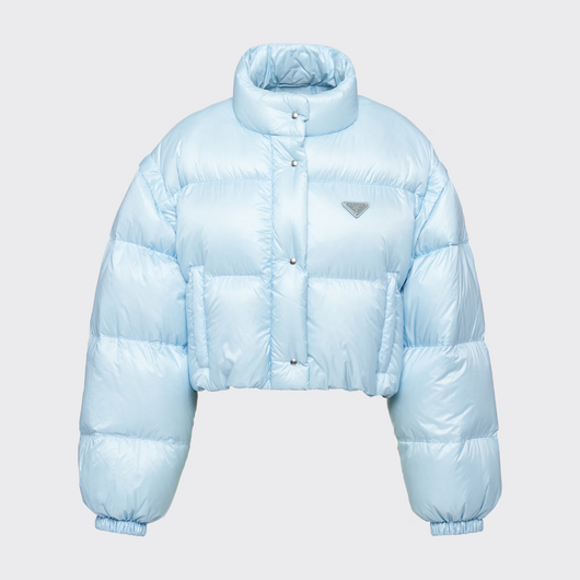 Re-Nylon cropped convertible down jacket