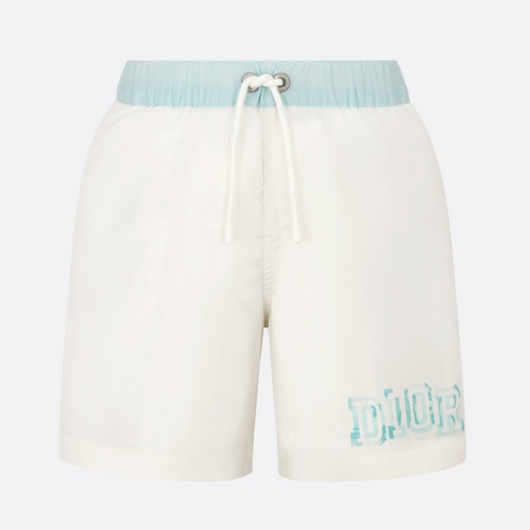 Ivory and Blue Kids' Swim Shorts