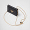 Leather card holder with shoulder strap