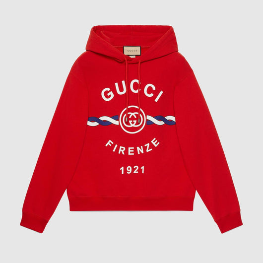 COTTON ‘GUCCI FIRENZE 1921’ HOODED SWEATSHIRT