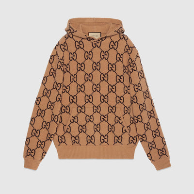 GG WOOL HOODED SWEATSHIRT