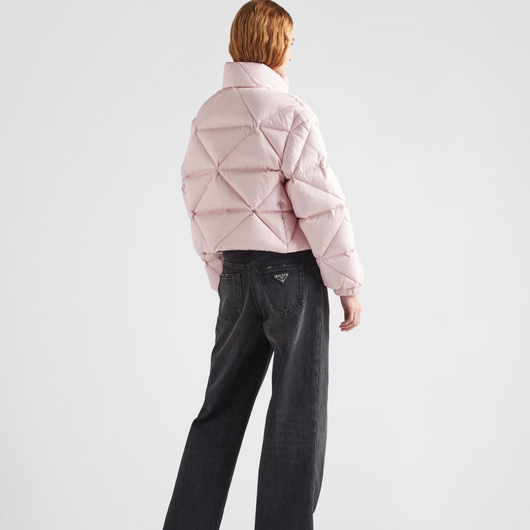 Re-Nylon Gabardine cropped down jacket