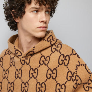 GG WOOL HOODED SWEATSHIRT