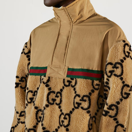 GG JACQUARD HALF-ZIP JACKET