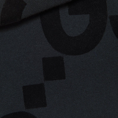 GG FLOCKED PRINT COTTON FLEECE SWEATSHIRT