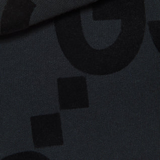 GG FLOCKED PRINT COTTON FLEECE SWEATSHIRT