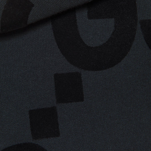 GG FLOCKED PRINT COTTON FLEECE SWEATSHIRT