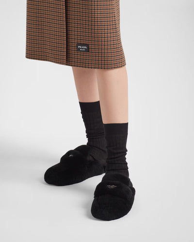 Shearling mules