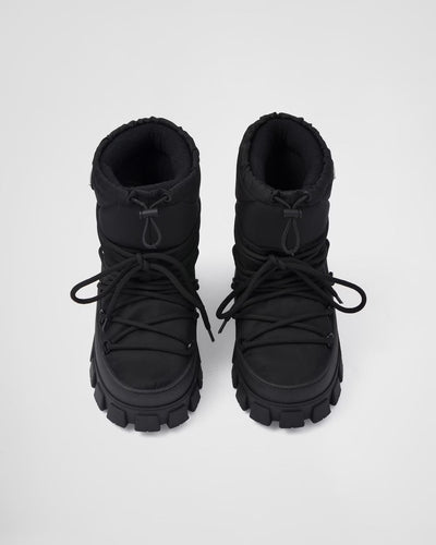 Nylon gabardine après-ski boots