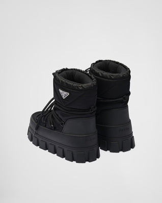 Nylon gabardine après-ski boots
