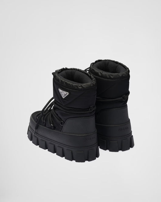 Nylon gabardine après-ski boots