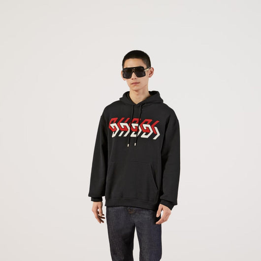 JERSEY SWEATSHIRT WITH GUCCI MIRROR PRINT