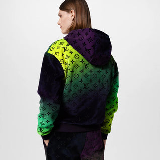 Monogram Zipped Velvet Hoodie