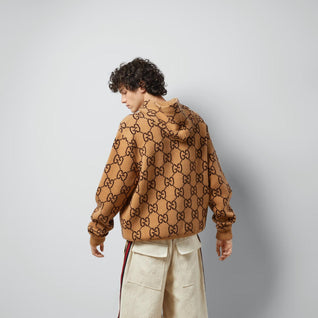 GG WOOL HOODED SWEATSHIRT