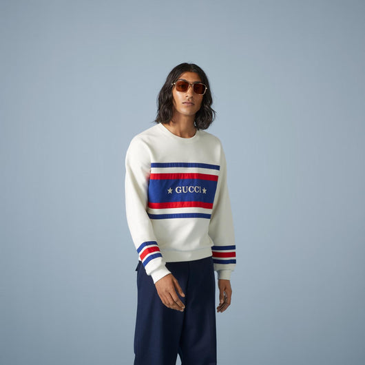 COTTON JERSEY SWEATSHIRT WITH EMBROIDERY