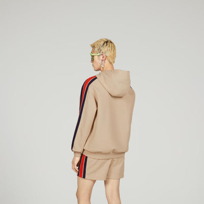 JERSEY HOODED SWEATSHIRT