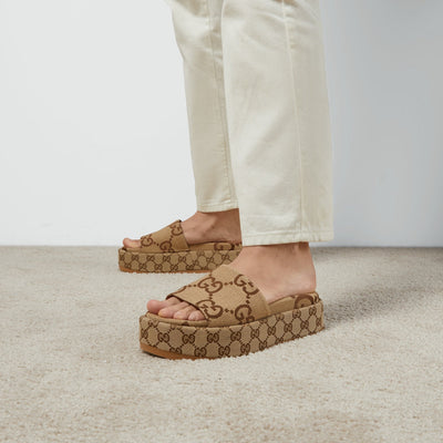 Women's platform slide sandal