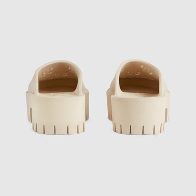 Women's platform sandal with perforated G