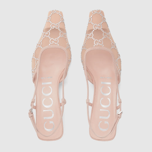 Women's slingback suede pump