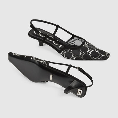 Women's slingback motif pump