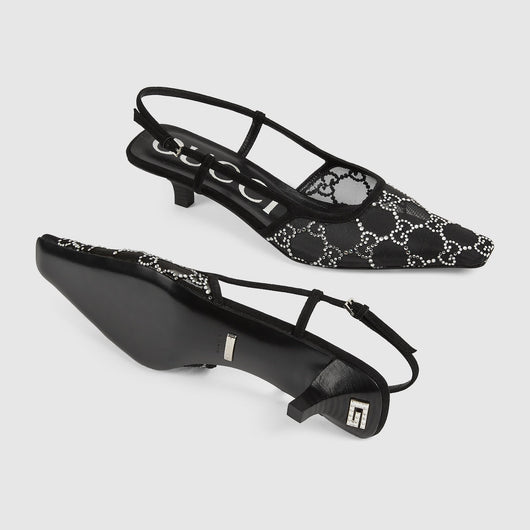 Women's slingback motif pump