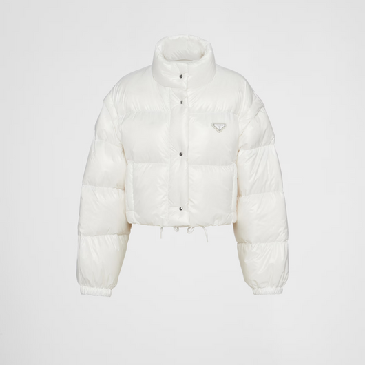 Re-Nylon cropped convertible down jacket