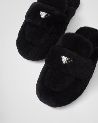 Shearling mules