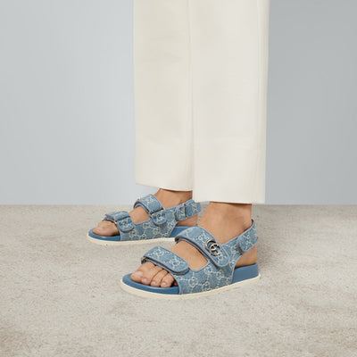 Flat sandal with Double G