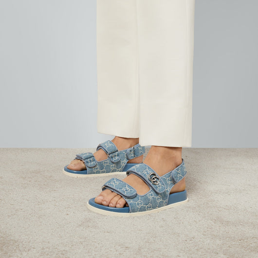 Flat sandal with Double G