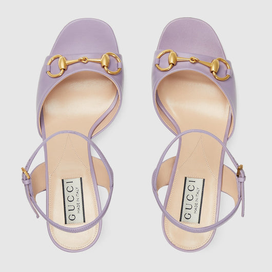 Mid-heel sandal with Horsebit