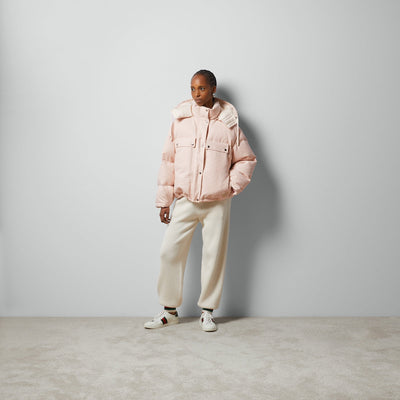 GG cotton canvas puffer jacket