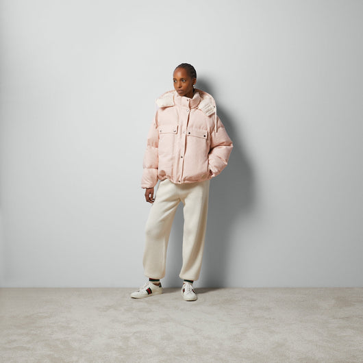 GG cotton canvas puffer jacket