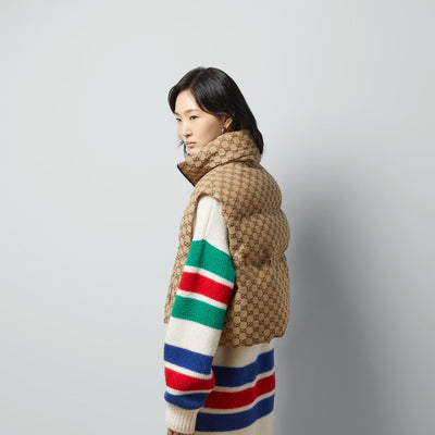 GG canvas padded vest
