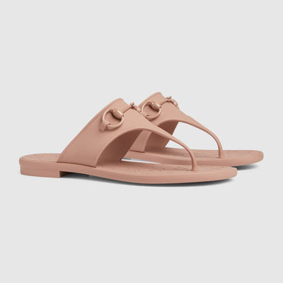 Thong rubber sandal with Horsebit