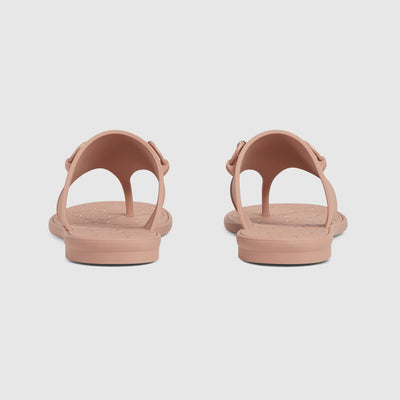 Thong rubber sandal with Horsebit