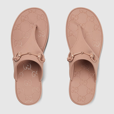 Thong rubber sandal with Horsebit